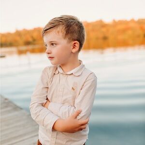 Classic Striped Kids Button Down Shirt H&M 🤎